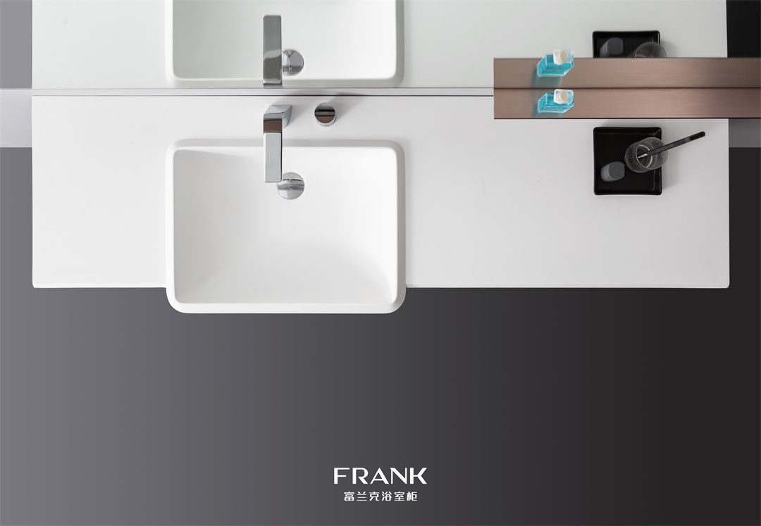 富兰克浴室柜新品子曰台面俯视图